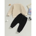 thumbnail image 4 of SUNSIOM Baby Boy Fall Outfits Classic Long Sleeve Clock Print Sweatshirt + Pants Set Toddler Clothes, 4 of 8