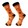 thumbnail image 2 of GILIGEGE Halloween Crew Socks Funny Knitted Sock Soft Warm Stockings Halloween Decor Gifts for Women And Men,Crazy Novelty Dress Socks,Spooky Horror Pumpkin Socks for Halloween Party Costume Orange, 2 of 4