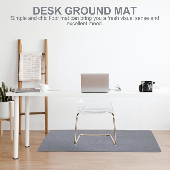 TABLZONE Polyester Office Chair Mat Non-Slip Grey Floor Protector for Home
