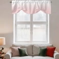 thumbnail image 2 of Pink Ombre Stripe Tie Up Valance Curtains for Windows, Kitchen Curtains Window Treatments, Modern Abstract Art Gradient Striped Short Window Shades Valances for Bedroom Bathroom Cafe 54"x18", 2 of 8
