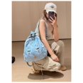 thumbnail image 4 of PRIYAL Denim Backpack for Women Vintage Y2K Grunge Style Lightweight Canvas Rucksack Purse Daypack Aesthetic Cute Travel Jeans Bag, 4 of 7
