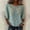Light Blue, variant on Summer Tops for Women 3/4 Sleeve Round Neck Cotton Linen Shirts Casual Soft Loose Fit Retro Floral Print Lightweight 2026 Boho Office Tunic Blouses Flowy Spring Spring Daily Wear, Green M