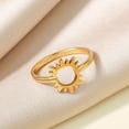 thumbnail image 5 of Gold Plated Yuna Moon Ring Without Stones Yuna Rin Boho Stainless Steel Jewelry, 5 of 5