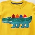 thumbnail image 4 of Tisuna Kids Crewneck Sweatshirts Boys Cozy Long Sleeve Sweatshirt Toddler Animals Print Casual Wear Hoodless Size 12-24 Months, 4 of 8