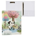 thumbnail image 3 of Children and Animals Bikes File Folder 3 Ring Binders 1.5 inch Hardcover File Folders with Interior Pockets A4 Size Organizer for School Office Hospital, 3 of 8