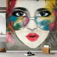 thumbnail image 3 of Idea4wall 3pcs Street Art Colorful Graffiti Hip Hop Girl Stick Wallpaper Removable Wall Murals Large Wall Stickers for Home Decoration, 72"x72", 3 of 5