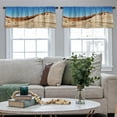thumbnail image 4 of LALILO Kitchen Curtain Valance Wide Road Moon Valley Desert Rod Pocket Window Curtain 52"x 18" Set of 2, 4 of 5