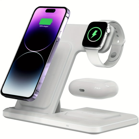 3 In 1 Fast Charging Station, Folding Wireless Charger Stand For iPhone