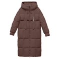 thumbnail image 6 of Niaviben Puffer Jacket Womens with Hood Zip Up Jackets for Women Plus Size Puffer Jacket Women Womens Coats Winter Down Jacket Light Jackets for Women Casual Womens Coat Coffee L, 6 of 9