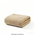 thumbnail image 3 of Solid-colored Waffle Plush Towel, Soft Water-absorbent Quick-drying Fluffy Towel, for Bathroom Restroom Hotel Travel Camping Face Wash Wet Hair Wipe, 3 of 7