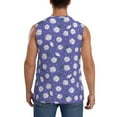 thumbnail image 4 of Kdxio Daisies Flowers for Men's Muscle T-shirt,Sleeveless for Workout Running Athletic Gym Lounge Casual, 4 of 7