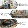 thumbnail image 5 of Lahome Decor Large 8'x10' Boho Floral Area Rugs for Living Room,Non Slip Rug with Bird Printed Machine Washable,Soft Indoor Low Pile Carpet for Bedroom Dining Room Playroom Office,Black, 5 of 9