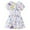 White, variant on Dresses for Girls Short Sleeve Dinosaur Print Princess Dance Party Kids Outfits