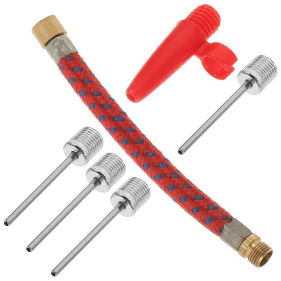 HONMEET Stainless Steel Bike Tire Pump with Tube Inflator Accessory Set for Maintenance and Air Inflation