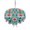 LightSeaGreen, variant on Outdoor Tablecloth with Umbrella Hole, Boho Turquoise Spillproof Waterproof Outdoor Table Cover, Geometric Minimalist Colorful Floral Patio Tablecloths for Party/Garden/Picnic, Round 60 inch