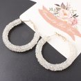 thumbnail image 5 of Pendientes de cristal con cuentas circulares hechos a mano, pendientes de moda femenina, personalidad simple, pendientes retro exagerados, 5 of 5
