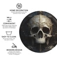 thumbnail image 3 of Yiaed Gold Pattern Skull Print Leather Coasters for Drinks - Cup Coasters Coffee Table Kitchen Table Bar, Home & Office Gifts Handmade Drink Coasters-Round Shape, 3 of 6