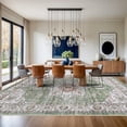 thumbnail image 2 of YOUFORTONG 10x14 Vintage Washable Area Rug, Large Stain Resistant Carpet with Non Slip Backing for Living Room Bedroom Home Decor,Sage Green, 2 of 9
