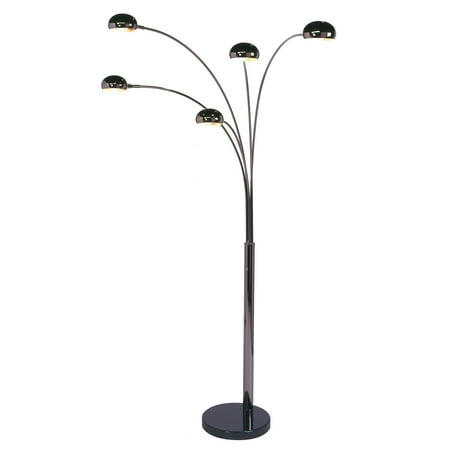 NOVA of California Mushroom Black Nickel 5-Light Arc Lamp