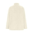 thumbnail image 5 of Women's Plaid Double-Sided Plush Patch Pocket Button Cardigan Casual Top Jacket for Fall and Winter, Warm and Soft, Winter Clothes for Women,White,M, 5 of 7