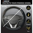 thumbnail image 3 of NASCAR Steering Wheel Cover | Enhanced Grip & Comfort | Universal Fit 14.5"-15.5" For Car, SUV, Truck  | Black w/ Blue Stitching | Draft Master Style, 3 of 7