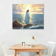 thumbnail image 2 of Lingy Greg Olsen - Walk with Me Christ Jesus Poster Canvas Wall Art Print Picture Modern Home Room Decor  16x12in, 2 of 6