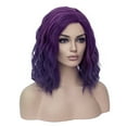 thumbnail image 3 of BERON Purple Short Curly Wavy Shoulder Length Hair Wig for Women Girls Side Part Synthetic Wig Halloween Costume Cosplay Party or Daily Wig 14 Inches, 3 of 4