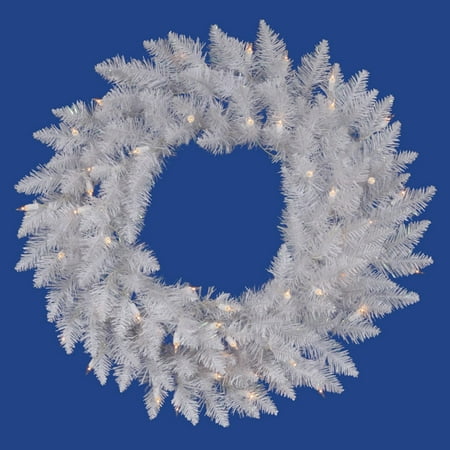 Vickerman 72 in. Pre-Lit LED Sparkle White Wreath
