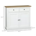 thumbnail image 7 of Demi Bonn 33" Sideboard Buffet Cabinet, Kitchen Cabinet, Coffee Bar Cabinet with 2 Drawers and Double Door Cupboard for Living Room, Entryway, White, 7 of 7