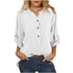 thumbnail image 1 of Blusa informal de manga larga con cuello en V y cuello alto a la moda para mujer Pompotops  FGAJ14059, 1 of 8