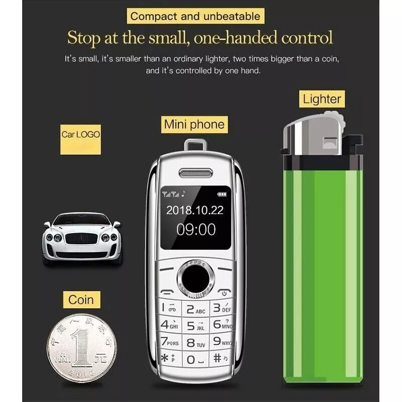 New Mini Mobile Phone X8 0.66" 2G GSM Telefone Dual SIM Wireless Bluetooth