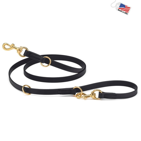 Viper Biothane Adjustable Multi-Purpose Leash with Brass Hardware, Adjustable Hands-Free