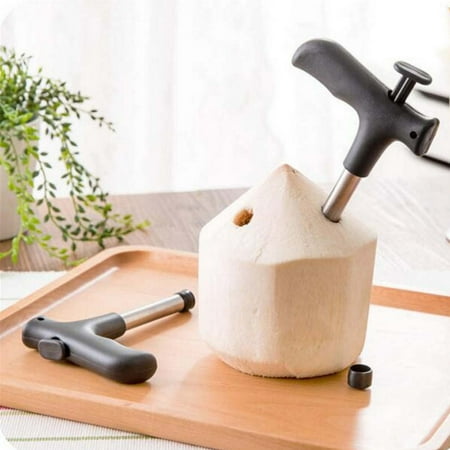 Coconut Opener Tool Coco Water Punch Tap Drill Straw Open Hole Cut Gift (Best Way To Cut Open A Coconut)