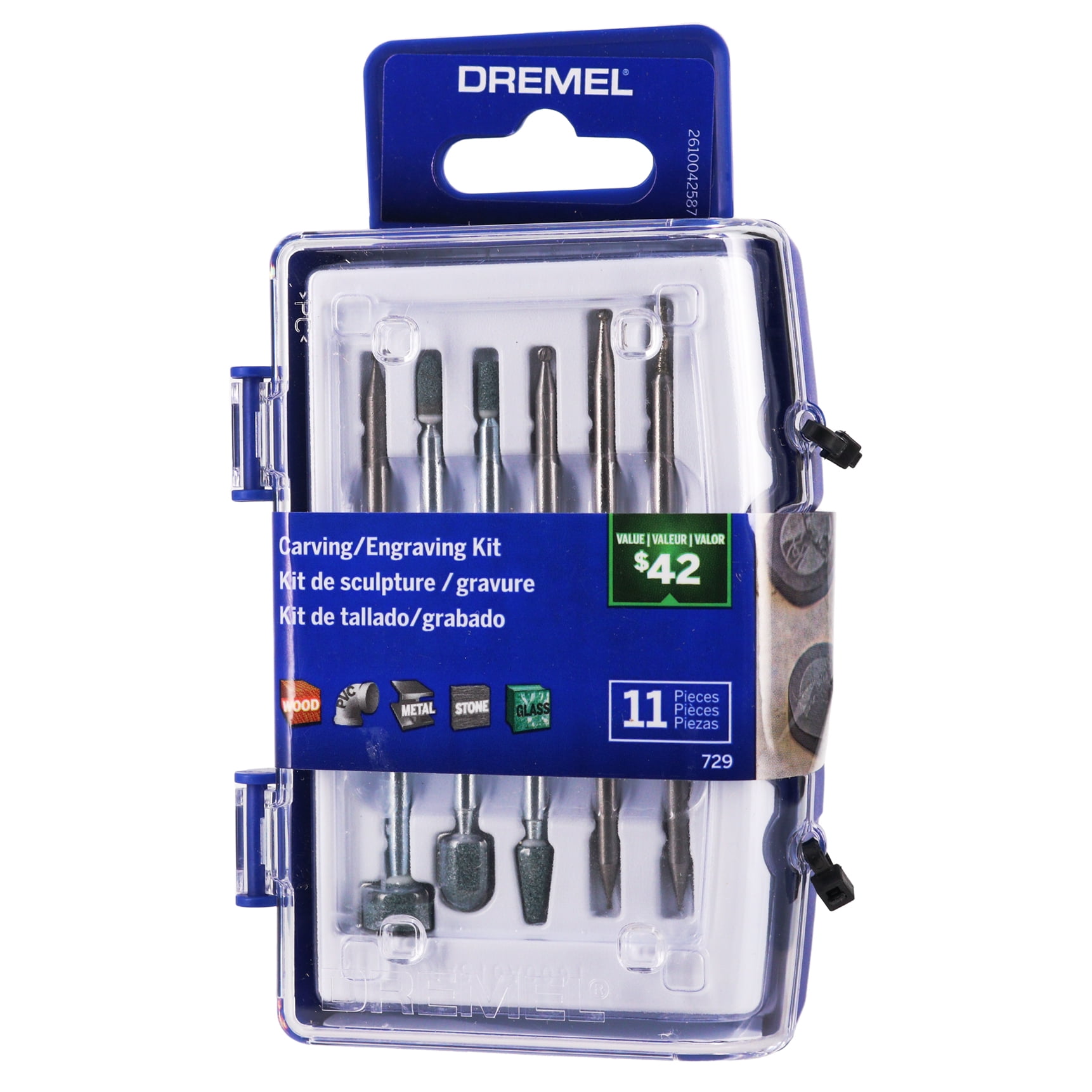 Dremel 729-01 Carving Engraving Kit for Rotary Tools 100, 200, 3000 (4-Pack)