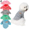 thumbnail image 2 of PULLIMORE Winter Pet Dog Sweaters Thermal Dog Pajamas Fleece Pet Pullovers Clothes for Small Medium Dogs (m, Red), 2 of 9