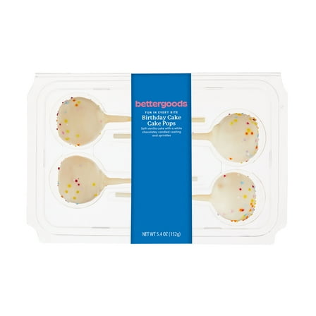 bettergoods Birthday Cake Cake Pops, 5.4 oz, 4 Count