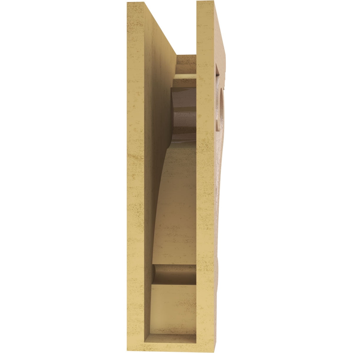 5"W x 20"D x 20"H Thin Mayflower Rough Cedar Woodgrain TimberThane Corbel, Primed Tan