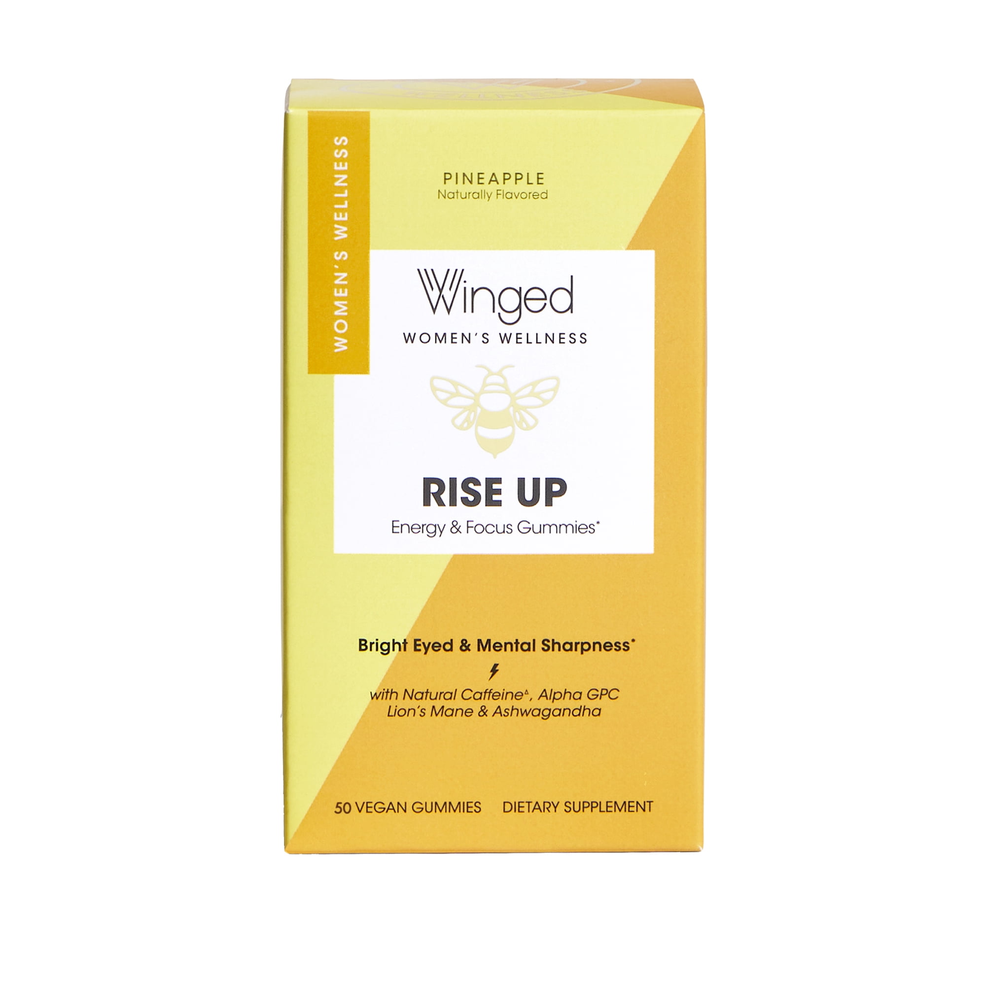 Winged Wellness Rise up Energy & Focus Gummies, Women's Supplement, 50 Gummies