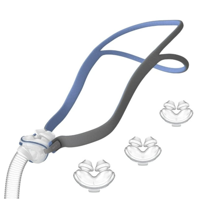 Gbbazu Cadre de Tube Oreiller Nasal, Réutiliser Cadre de Tube Oreiller Nasal Compatible avec AirFit P10, Accessoire de Sangle pour Couvre-Chef Comprend Couvre-Chef, Cadre, Tube, 3 x Oreiller Nasal