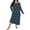 Blue, variant on Kelon Women Nightgowns & Sleepshirts On Sale Female Nightgown Plus Size Casual Sleep Dress Women's Plus Christmas Print Long Sleeve Round Neck Stretch Loose Nightdress
