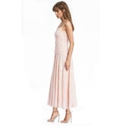 Jewel Badgley Mischka womens Cowl Bodice Midi Dress, 12
