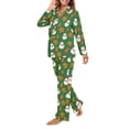 thumbnail image 2 of FOR U DESIGNS Christmas Snowman Pajama Sets for Women 2 Piece Button Up Long Sleeve Button Pajamas Tops for Women Size M Womens Nightwear Sets Button Front Sleepwear, 2 of 6