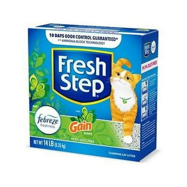 Everclean 261017 14 lbs Fresh Step Febreze Freshness Gain Scented Clumping Clay Cat Litter - Pack of 3
