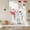Green Red White, variant on Valentine Love Heart Balloon Curtains 63 Inch Length for Living Room/Bedroom, Red Eucalyptus Leaf Botanical Rod Pocket Privacy Door Curtains Decorative Tie Up Shade for Window 52"x63"