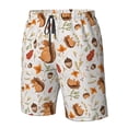 thumbnail image 6 of Uemuo Squirrel Pattern Men's Swim Trunks Hawaiian Beach Bathing Suit Swimsuits Beach Quick-Dry Shorts with Pockets-, 6 of 9