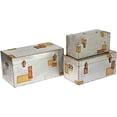 thumbnail image 2 of Nauticalmart Silver and Copper Industrial Style Aluminum Trunk Set, 2 of 2