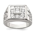 thumbnail image 1 of 925 Sterling Silver Men's Cubic Zirconia Ring, 1 of 5