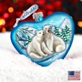 thumbnail image 2 of GDeBrekht 744-021 5.5 in. Polar Bear Love Heart Glass Ornament, 2 of 7