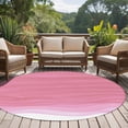 thumbnail image 4 of Round Rugs 5Ft, Ombre Waves Round Area Rug Washable Indoor Throw Carpet, Abstract Art Gradient Pink Modern Soft Non Slip Circle Rug for Cabinet Bathroom Home Decor Aesthetic, 4 of 8