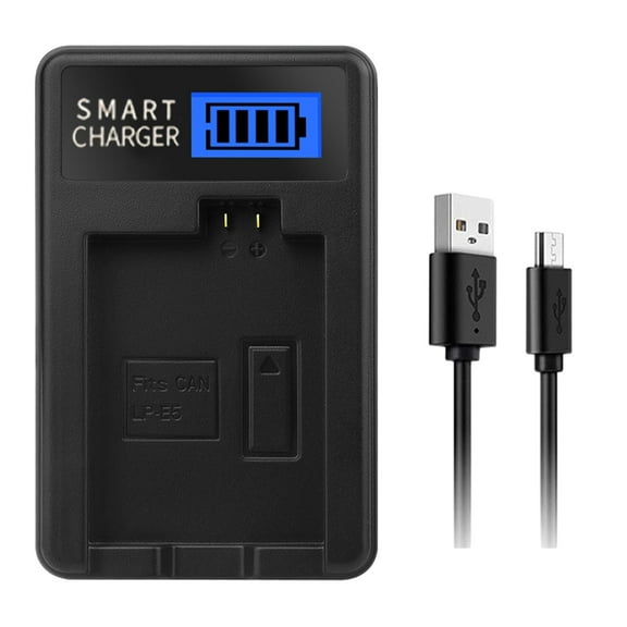 RYUJNDK LP-E5 LPE5 LCD USB Battery for XS, T1i, XSi, 1000D, 500D, 450D Digital Camera